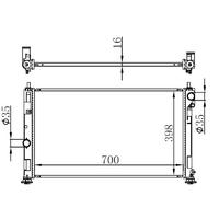 RADYATÖR BRAZİNG CHRYSLER SEBRING 2.0 WT-2.0 CRD-2.7 07 > OTOM 700x398x16