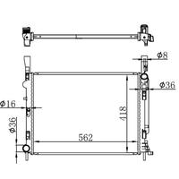 RADYATÖR BRAZİNG KNG 1.5 DCİ 86 PC 09 > AC KLİMASIZ MEK 562x418x26