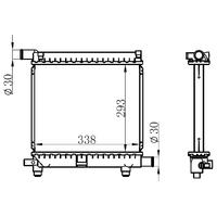 RADYATOR BRAZİNG MT 290X348X32 E 190 W201 84- 62551