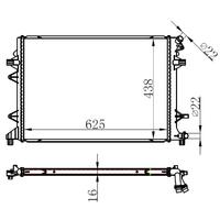 RADYATOR BRAZİNG MT 625X438X16 CADDY IV 2.0 TDI 2015 65017