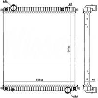 RADYATOR BRAZİNG MT 656X558X40 EUROCARGO 61968