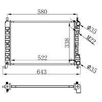 RADYATÖR BRAZİNG PALIO-ALBEA-STRADA 96>1.2-1.4-1.6 16V KLİMASIZ MEK 522x359x23