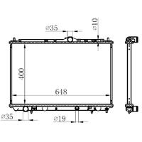 RADYATÖR BRAZİNG S40 1.6 1.8 1.8İ 2.0 1995-2004 V40 1.6 1.8 1.8İ 2.0 1995-2004 MEK 400x658x16