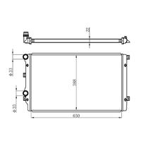 RADYATÖR CADDY III-GOLF V-PASSAT-A3-ALTEA-TOLEDO III-OCTAVIA 1.9TDI AC KLİMASIZ MEK BRAZING 650x388x 22
