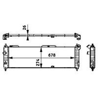 RADYATÖR COMBO-CORSA-CORSA B-TIGRA AL/PL/BRZ 680x273x26