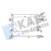 RADYATÖR CORSA C-COMBO-TIGRA 1.0-1.2-1.2 16V-1.4-1.4 16V AC KLİMASIZ MEK 539x378x24 1300236-9201 955-25555161-24445162