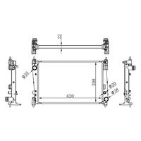 RADYATÖR CORSA D 05 PUNTO 05 BRAVO II 07 1.3 JTD-1.7CDTI MEK AC KLİMASIZ 620x395x27 BRAZING