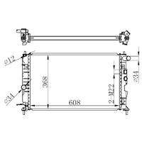 RADYATÖR VECTRA B AC KLİMASIZ MEK BRAZİNG 608x358x26