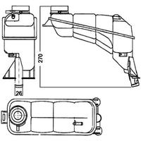 RADYATOR YEDEK SU DEPOSU MERCEDES E-CLASS W210 S210