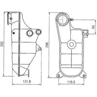RADYATOR YEDEK SU DEPOSU MERCEDES W201 W124 S124