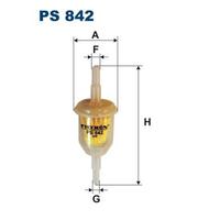 ŞEFFAF BENZİN ARA FİLTRE KÜÇÜK TİP ÜNİVERSAL PS842