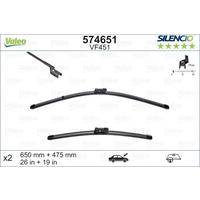 SİLECEK 650/480cm x2 FLATBLADE-MUZ TİPİ VM451 FORD MONDEO IV 07 VOLVO C70 06