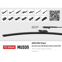 SİLECEK SÜPÜRGESİ MUZ TİPİ 530mm A. BC.C2.D VE U TİPİ KOLLAR ICIN MULTİ ADAPTORLÜ