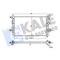 SU RADYATÖRÜ OPEL ASTRA H 04 >ZAFIRA 05 > 1.6 1.8 MT AC NAC MEKANİK 605x359x23