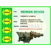 TERMOSTAT KOMPLE MEGANE II - MEGANE III CLIO III - FLUENCE - LAGUNA 1.6 16V 4 FİŞLİ BORUSUZ