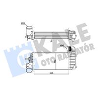 TURBO RADTYATORU C MAX II FOCUS III TRANSIT CONNECT TOURNEO CONNECT 1.5TDCI 11 336X157X62