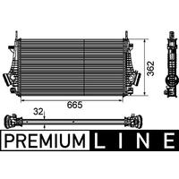 TURBO RADYATÖRÜ INTERCOOLER INSIGNIA A 09 17 1.6 CDTI LET-DTH-DTJ 2.0 DTH-NFT-NHT-DTR AL/PL/BRZ 2.8 NET-NER 665x361.7x32